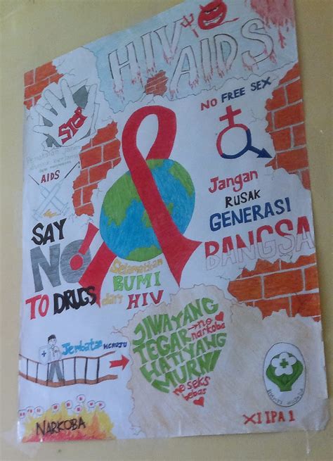 Poster aids yang mudah digambar  Contoh Advertisement Event Bahasa Inggris Yang Menarik